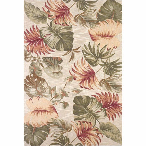 Sparta Beige Palm Leaves Rug - 4 x 6 - OUT OF STOCK UNTIL 07/03/2025
