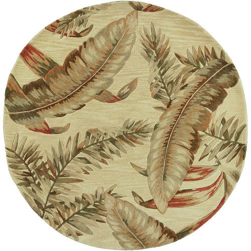 Sparta Ivory Ferns Rug - 6 Ft Round