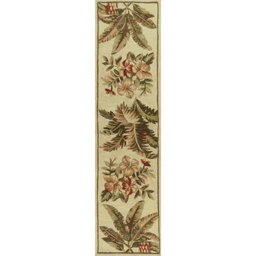 Sparta Ivory Tropical Oasis Rug - 3 x 10