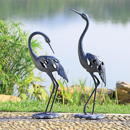 Standing Cranes LED Sculptures