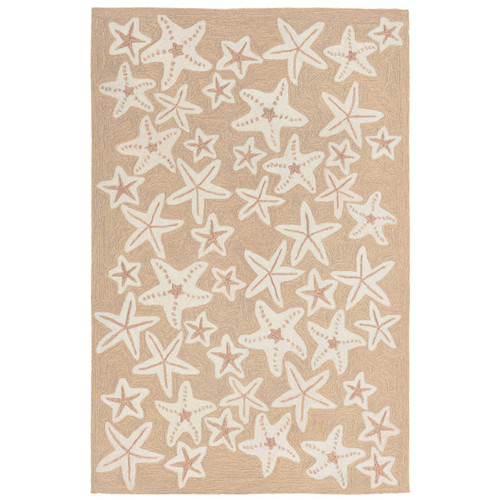 Starfish Sea Natural Indoor/Outdoor Rug - 4 x 5