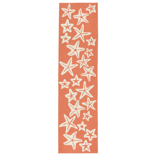 Starfish Sea Orange Indoor/Outdoor Rug - 2 x 8