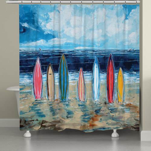 Striped Boards Shower Curtain