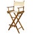 Teak Captain's Chair with Natural Seat Covers