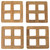 Teak Coasters - Set of 4
