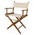 Teak Director's Chair with Natural Seat Covers