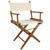 Teak Director's Chair with Natural Seat Covers