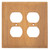 Teak Double Outlet Cover - OUT OF STOCK UNTIL 10/30/2025