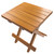 Teak Grooved Top Fold-Away Table