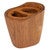 Teak Oval Toothbrush Holder