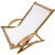 Teak Sun Chair with White Sling