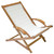 Teak Sun Chair with White Sling