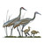 Wading Crane Family Wall Art