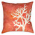 Watercolor Waves Coral 18 x 18 Indoor Pillow