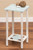 Weathered Blue Seashell Accent Table