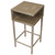 Weathered Tan Sand Dollar Drink Table on Iron Base