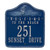 Welcome to the Beach Address Plaque - Blue and Silver