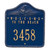 Welcome to the Beach House Number Plaque - Blue and Gold