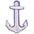 White & Blue Anchor Small Window Thermometer