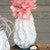 White Rippled Vase - Large