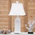White Shell Shutter Table Lamp