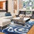 Blue Ripples Rug - 8 x 10