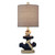 Blue Anchor Table Lamp with Striped Shade