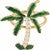 Green Palms Napkin Rings - Set of 4 - OUT OF STOCK UNTIL 08/18/2025