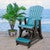 Bayside Adirondack Balcony Glider - Aruba Blue & Black