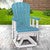 Bayside Adirondack Swivel Glider - Aruba Blue & White