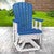 Bayside Adirondack Swivel Glider - Blue & White