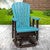 Bayside Adirondack Swivel Glider - Aruba Blue & Black