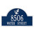 Anchor Arch Address Plaque - Blue & White