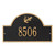 Anchor Arch House Number Plaque - Black & Gold