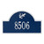 Anchor Arch House Number Plaque - Blue & White