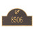 Anchor Arch House Number Plaque - Bronze & Gold