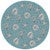 Antigua Shells Aqua Indoor/Outdoor Rug - 8 Ft. Round