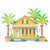 Island Home Wall Art - Yellow