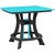 Beckett Counter Height Square Table - Turquoise & Black