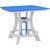 Beckett Counter Height Square Table - Blue & White