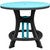 Beckett Counter Height Round Table - Turquoise & Black