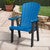 Beckett Fan Back Chair - Blue & Black