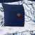 Navy Button Pillow