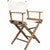 Teak Director's Chair with White Sand Seat Cover