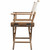 Teak Director's Chair with White Sand Seat Cover