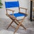 Teak Director's Chair with Pacific Blue Seat Cover