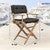 Teak Director's Chair with Black Cushioned Seat Cover