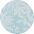 Fiji Flowers Aqua Rug - 5 Ft. Round