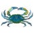 Blue Crab Harmony Metal Wall Art