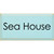 Aqua Sea House Wood Sign